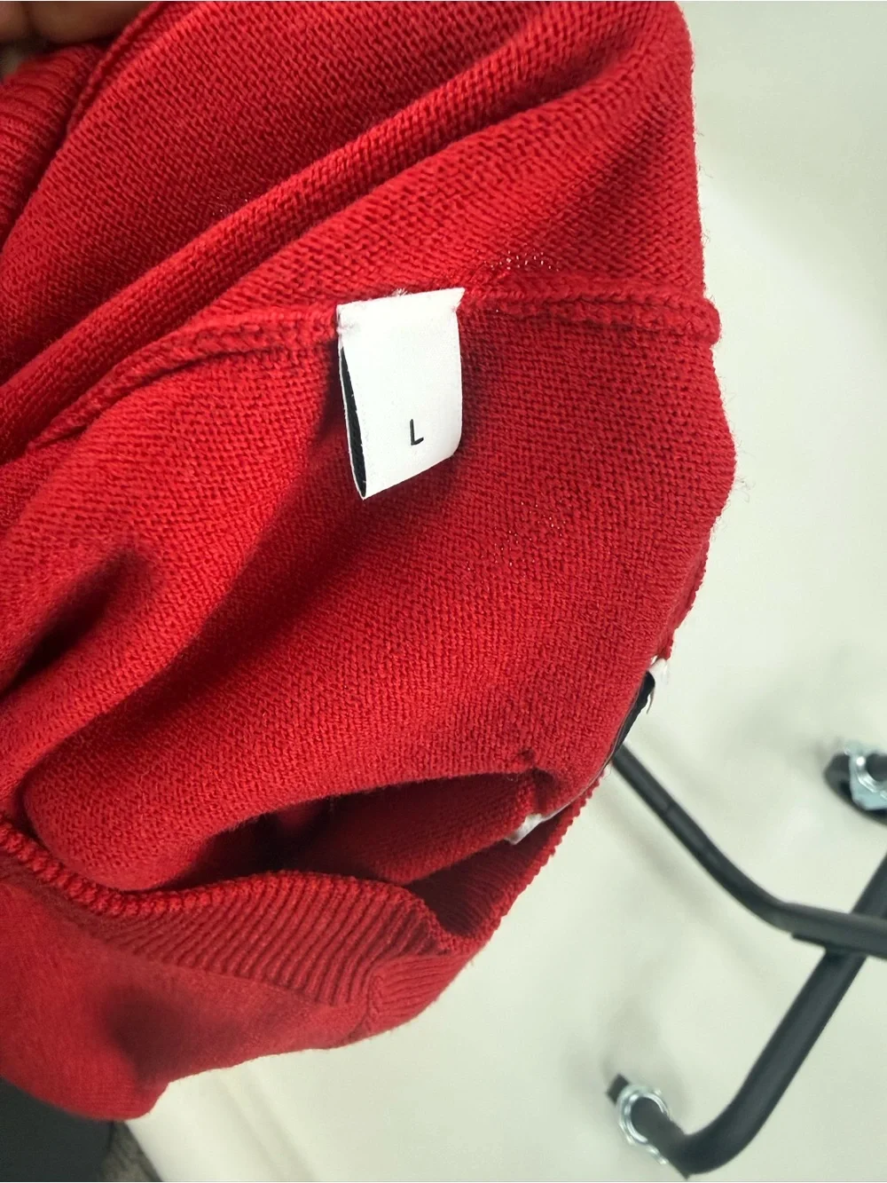 Givenchy Red, Black and Cream Colorblock Crewneck Sweater